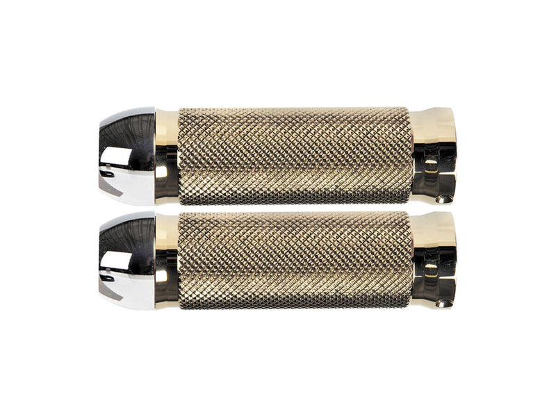 Phantom Base Grips For Internal Throttles Polished Aluminium Ring Brass - 1 Inch