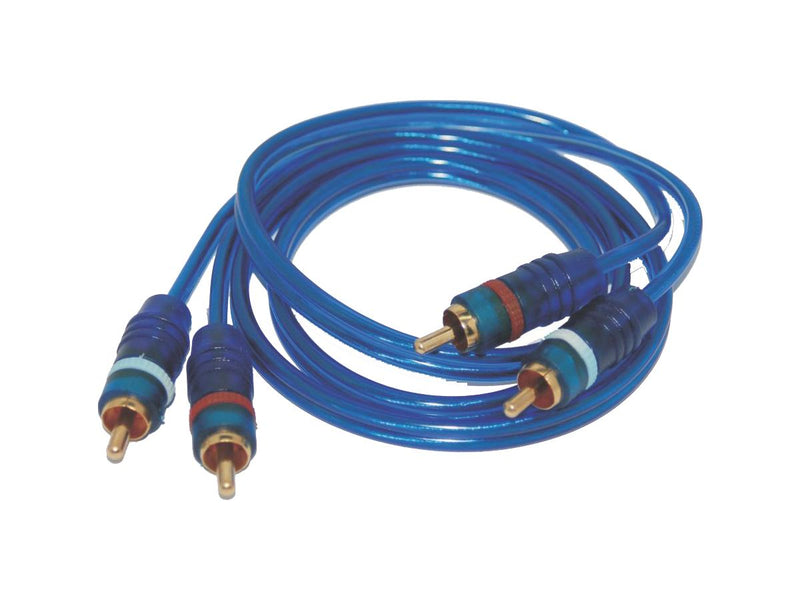 3-Foot Gold Plated RCA Cable Blue