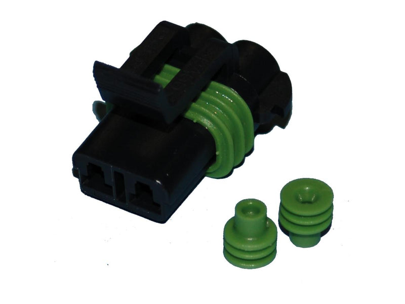 Delphi-Packard Weatherpack Connectors 2-Wire Female Black