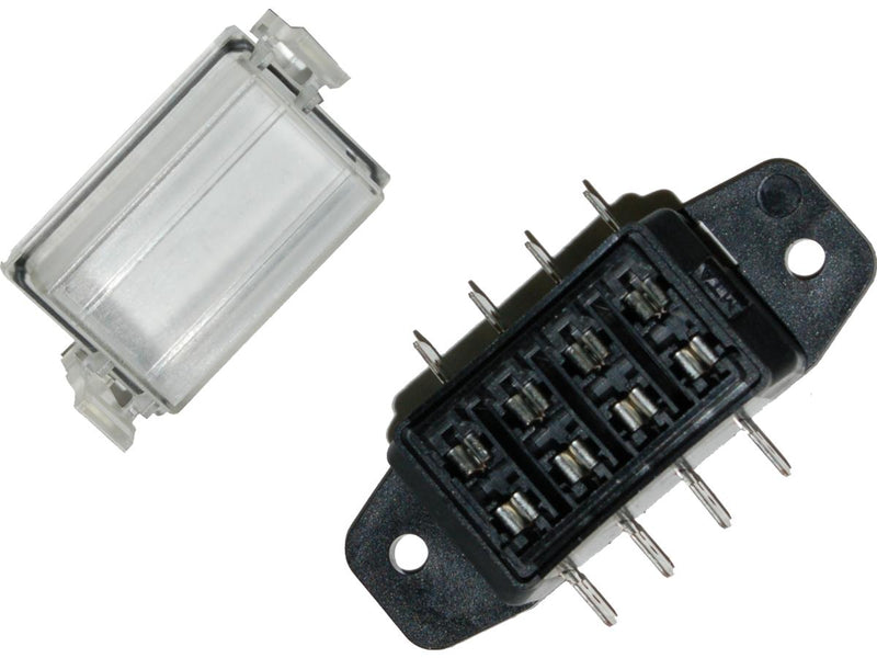 4-Position Sealed Ato Blade Fuse Holder With .25 Inch Male Tabs