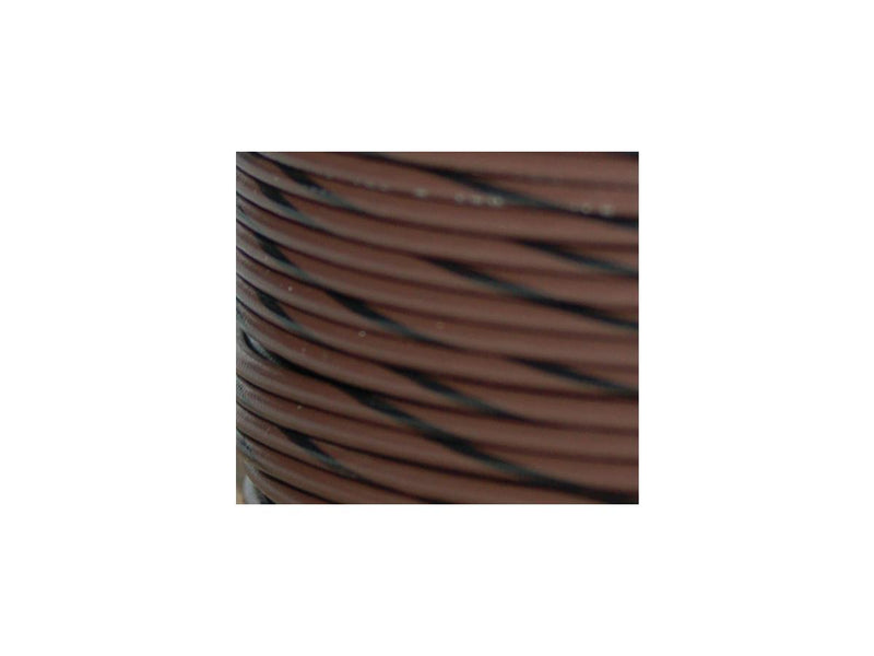 OEM Colored 1mm Wire Spools Brown / Black Stripe