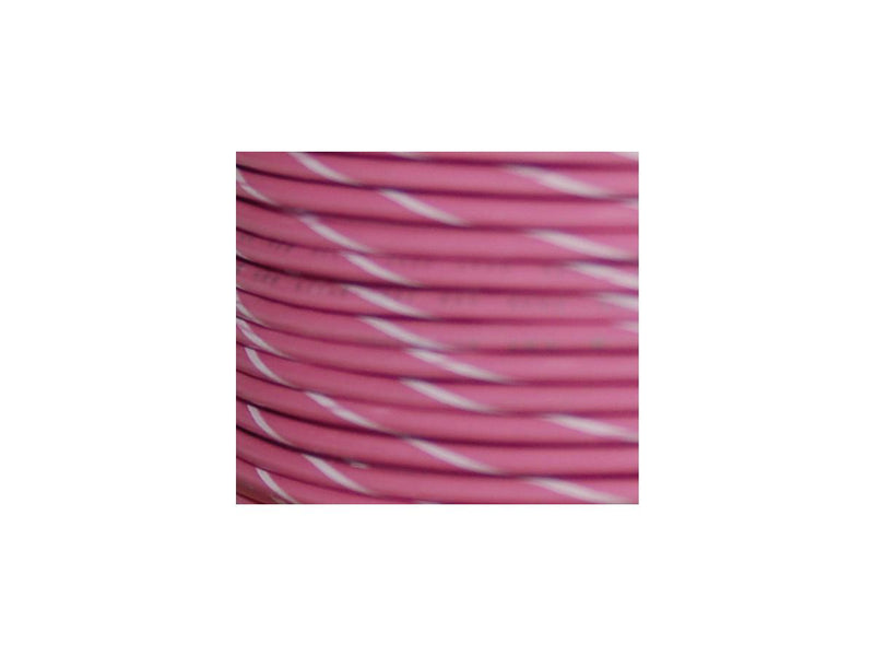 OEM Colored 1mm Wire Spools Pink / White Stripe