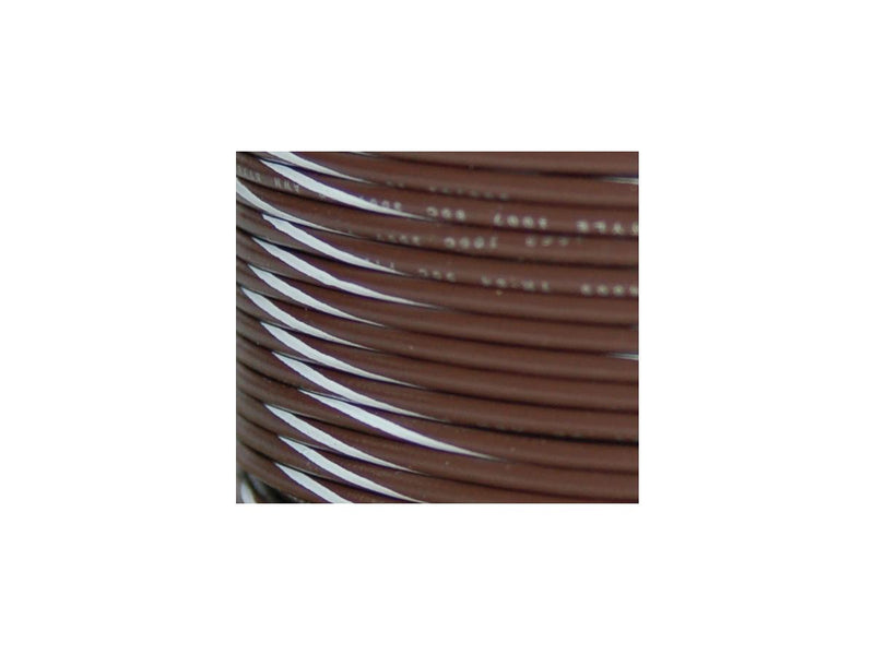 OEM Colored 1mm Wire Spools Brown / White Stripe