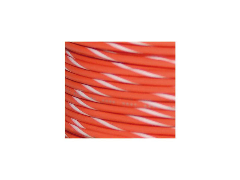 OEM Colored 1mm Wire Spools Orange / White Stripe