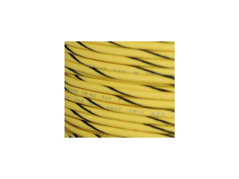 OEM Colored 1mm Wire Spools Yellow / Black Stripe