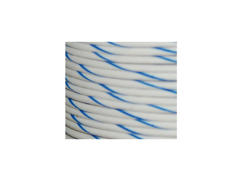 OEM Colored 1mm Wire Spools White / Blue Stripe