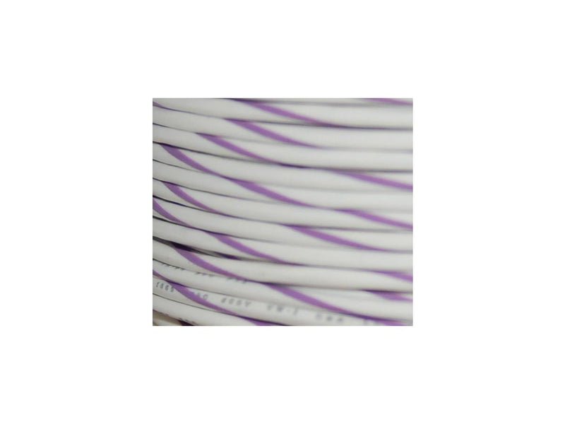 OEM Colored 1mm Wire Spools White / Violet Stripe