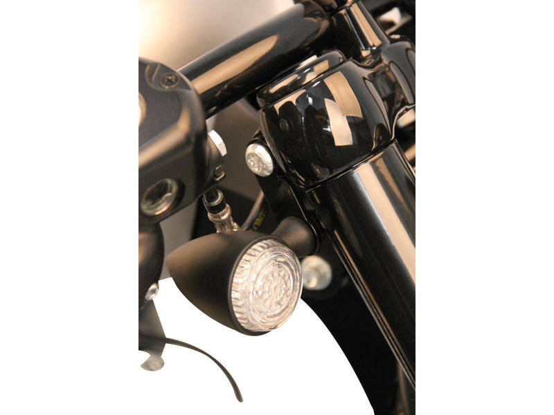 Front Turn Signal Bracket Black Powder Coated For 90-15 Sportster