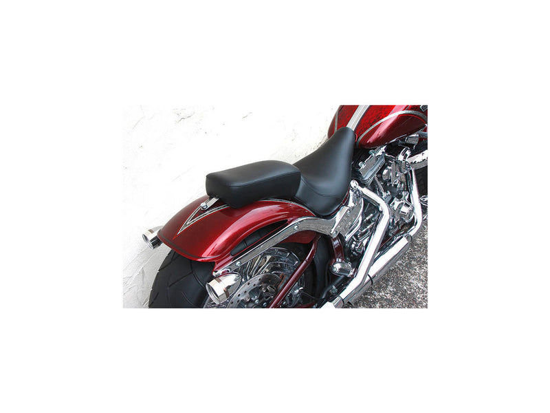 Breakout Custom Smooth Pillion Pad Smooth Black Synthetic Leather Urethane