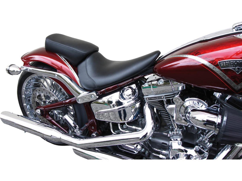 Breakout Custom Smooth Pillion Pad Smooth Black Synthetic Leather Urethane