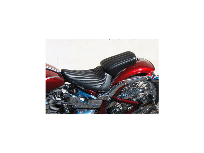 Breakout Custom Vertical Pillion Pad Vertical Black Synthetic Leather Urethane