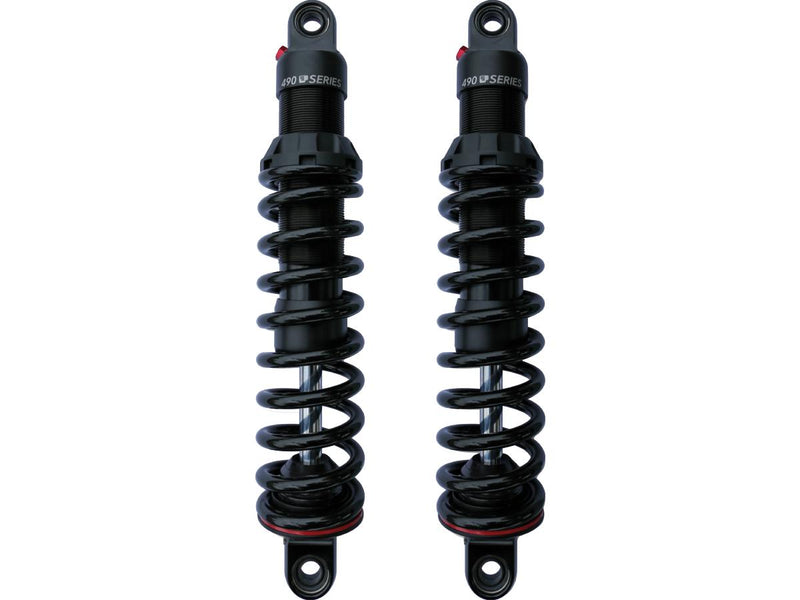 490 Sport Series 12.5" Twin Shocks Black For 06-17 Dyna