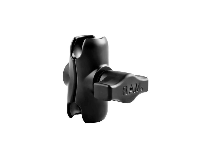 Double Socket Arm For 1 Inch Rubber Balls Short Black Powder Coated 60 Mm