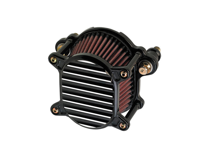 Omega Finned Air Cleaner Black For 07-20 Sportster