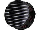 Air Cleaner Grooved Fine Contrast Black Anodized