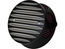 Air Cleaner Grooved Fat Contrast Black Anodized