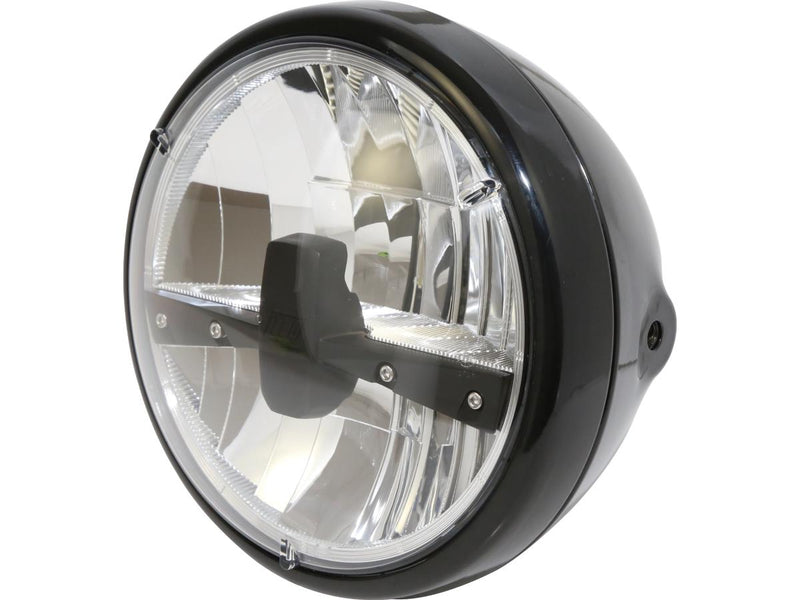 Reno Type 3 LED Headlight Black - 7 Inch