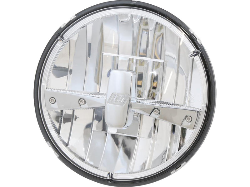 LED Headlight Insert Type 3 E-Approved High-Beam Low-Beam Parking Light Inlay Chrome - 7"