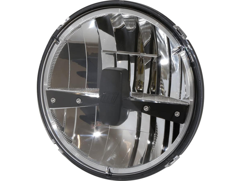 LED Headlight Insert Type 3 E-Approved High-Beam Low-Beam Parking Light Inlay Black - 7"