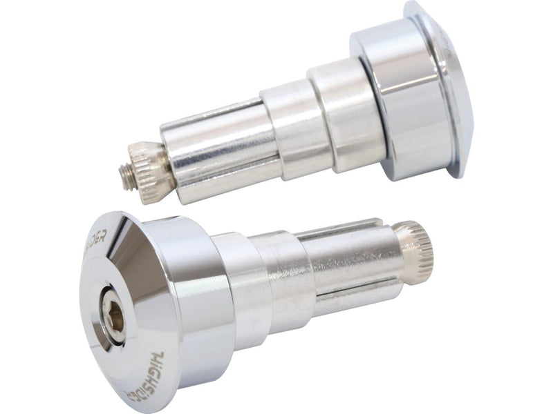 Bar End Weights Dot Chrome Aluminium