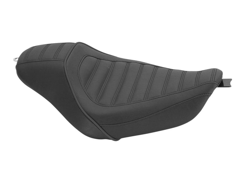 Horizontal Solo Seat Black Vinyl For 10-20 Sportster