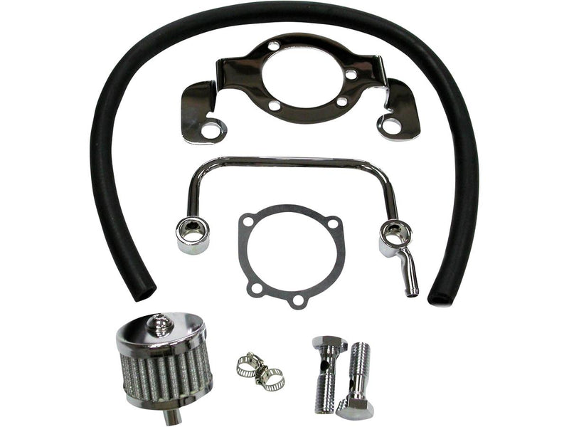 Breather Kit With Mounting Bracket Chrome