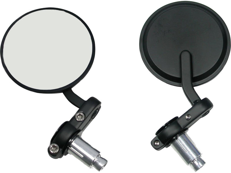 Cafe Style Bar End Mirror Black