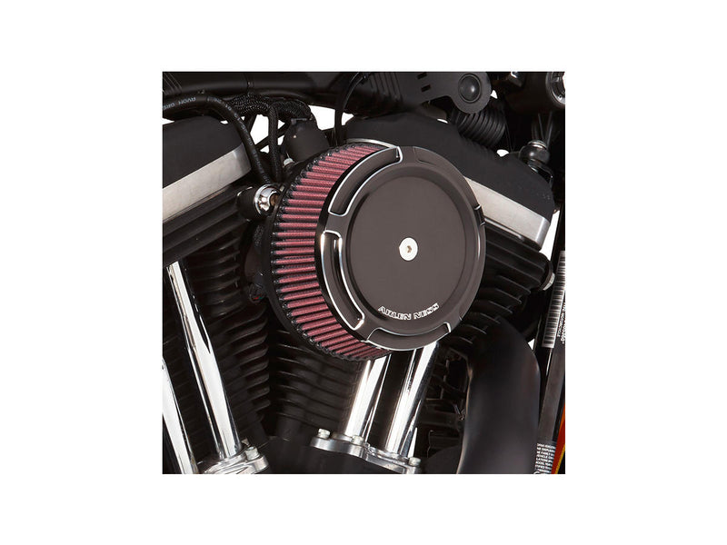 Beveled Big Sucker Stage 1 Air Cleaner Cover Black Anodized