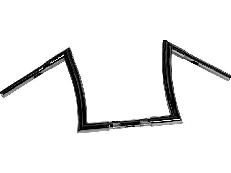 Bad Ape Hanger Handlebar Black Powder Coated Throttle By Wire - 11 x 1.25 Inch