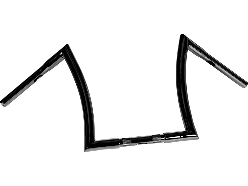 Bad Ape Hanger Handlebar Black Powder Coated Throttle By Wire - 14 x 1.25 Inch