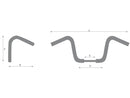 Fat Custom Handlebar Non-Dimpled 3-Hole Chrome - 32mm