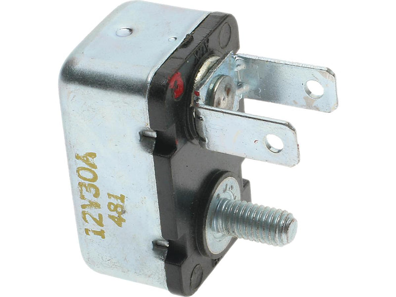 Circut Breaker 30 Amp With 10-32 Stud & 2 1/4 Inch Blade Terminals Spades