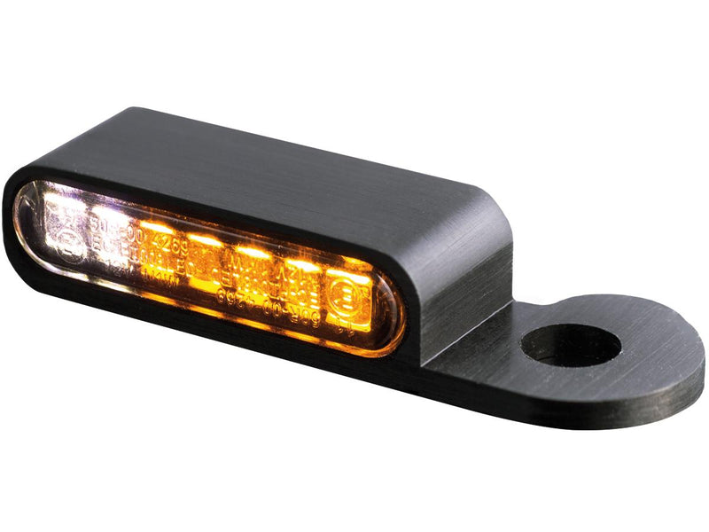 OEM Hand Control LED Turn Signal / Position Lights Black Anodized Smoke LED For 14-20 Sportster