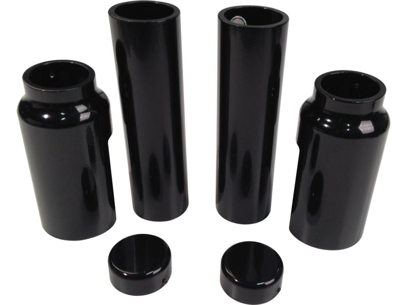 Fork Covers 6 Pieces With Lower Fork Aluminum Covers Black Gloss Powder Coated For 13-14 FXSBSE