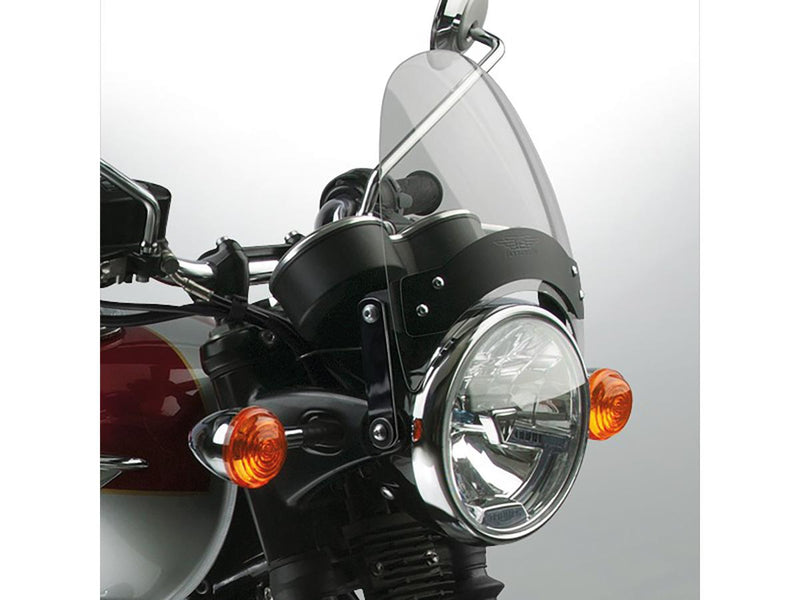 Flyscreen Windshield Kit Black Brackets 52-56mm Light Smoke - 8.5 x 9.25 Inch