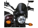 Flyscreen Windshield Kit Black Brackets Up To 43mm Dark Smoke - 8.5 x 9.25 Inch