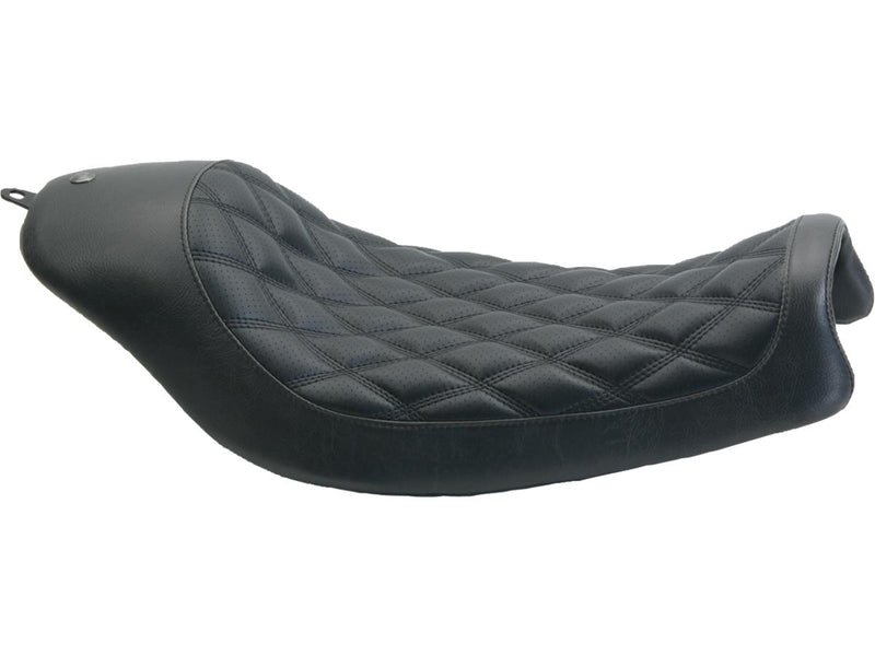 Boss Diamond Solo Seat Black Vinyl For 06-17 Dyna