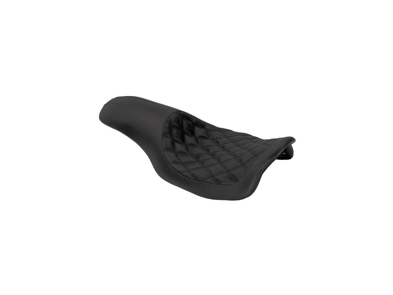 2-Up Boss Diamond Seat Black Vinyl For 08-23 Touring