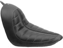 Enzo Horizontal Solo Seat Black Vinyl For 06-17 Softail