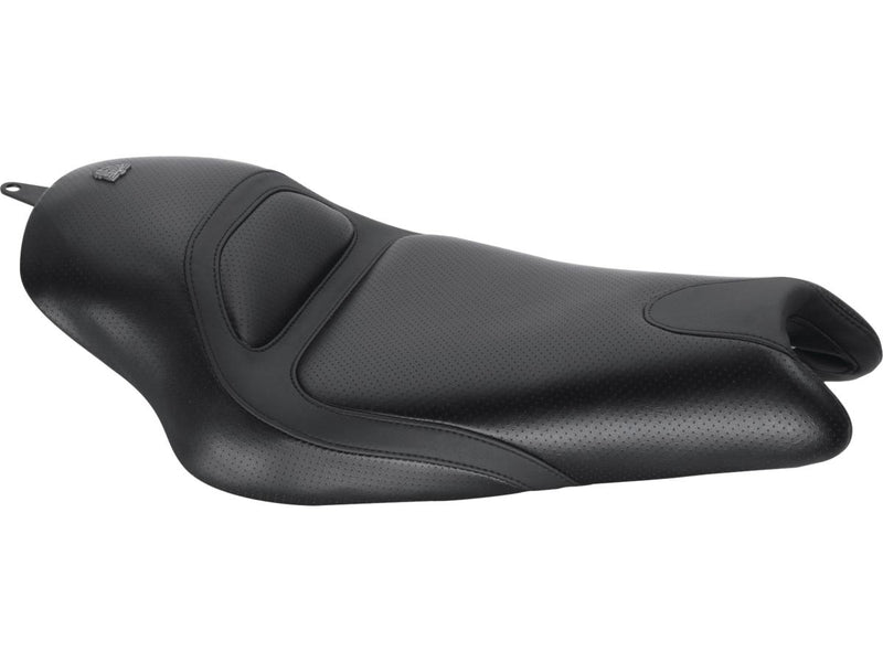 Avenger Smooth Solo Seat Black Vinyl For 04-20 Sportster