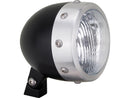 Retro H4 Headlight Matt Aluminium Black - 120mm