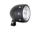 Retro H4 Headlight Aluminium Black - 120mm