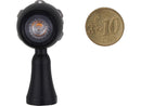 Retro LED Turn Signal V2A Black Stem Black Aluminium Satin Clear