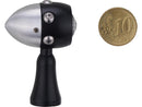 Retro LED Turn Signal V2A Black Stem Black Aluminium Satin Clear