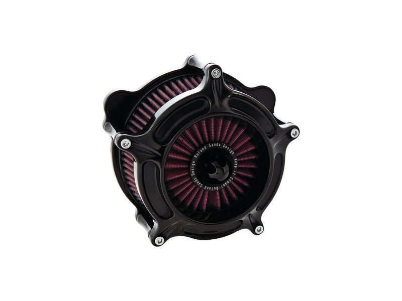 Turbine Air Cleaner Kit Anodized Black For 91-20 Sportster