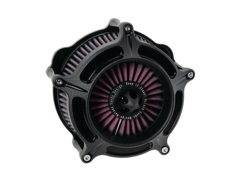 Turbine Air Cleaner Kit Black Ops For 91-20 Sportster