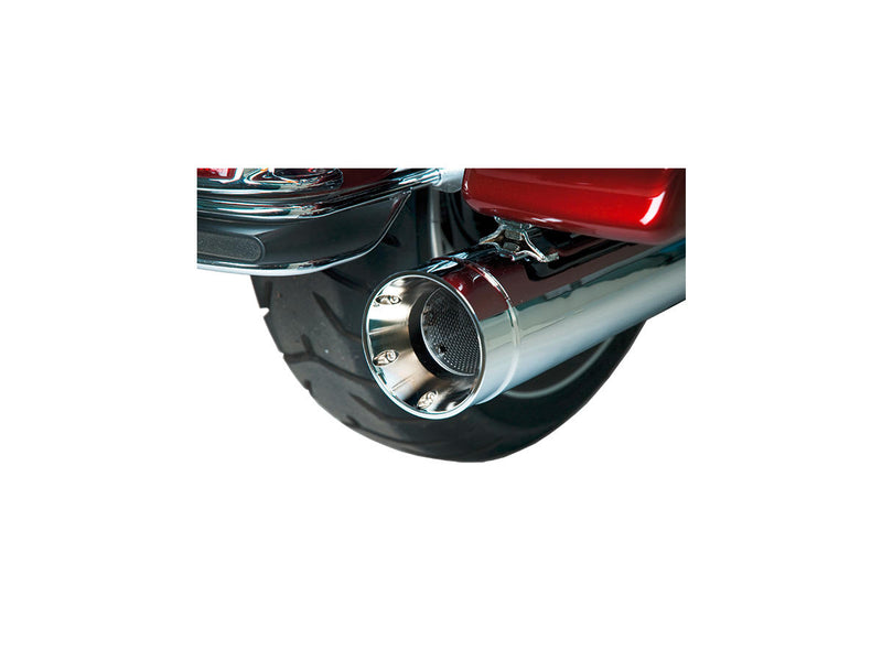 Supertrapp Stout Slip On Mufflers Chrome Billet Aluminum End Cap - 4 Inch