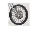 Nitro 18 ABS Dual Flange Front Wheel Chrome - 21 Inch x 3.50 Inch