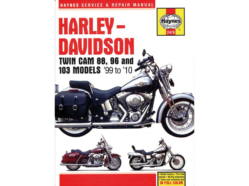 Repair Manual Twin Cam 88 Covering Softail 00-10 & Dyna Glide 99-10