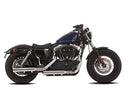 Double Groove Slip-On Mufflers Polished For 17-20 Sportster